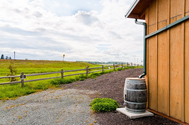 Wooden Rain Barrel
