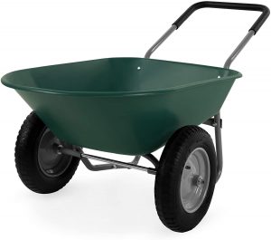 Best Choice Products Dual-Wheel Home Utility Yard Wheelbarrow