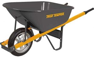 True Temper Never Flat Tire Steel Wheelbarrow