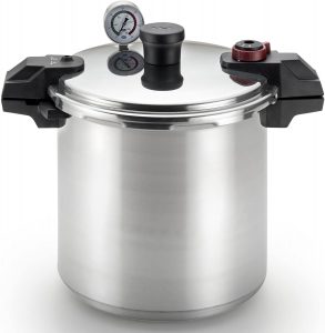 Mirro 92116 Polished Aluminum 5 / 10 / 15-PSI Pressure Cooker