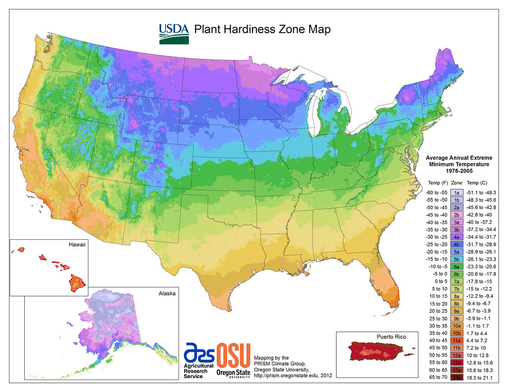 USDA Hardiness Zone Map