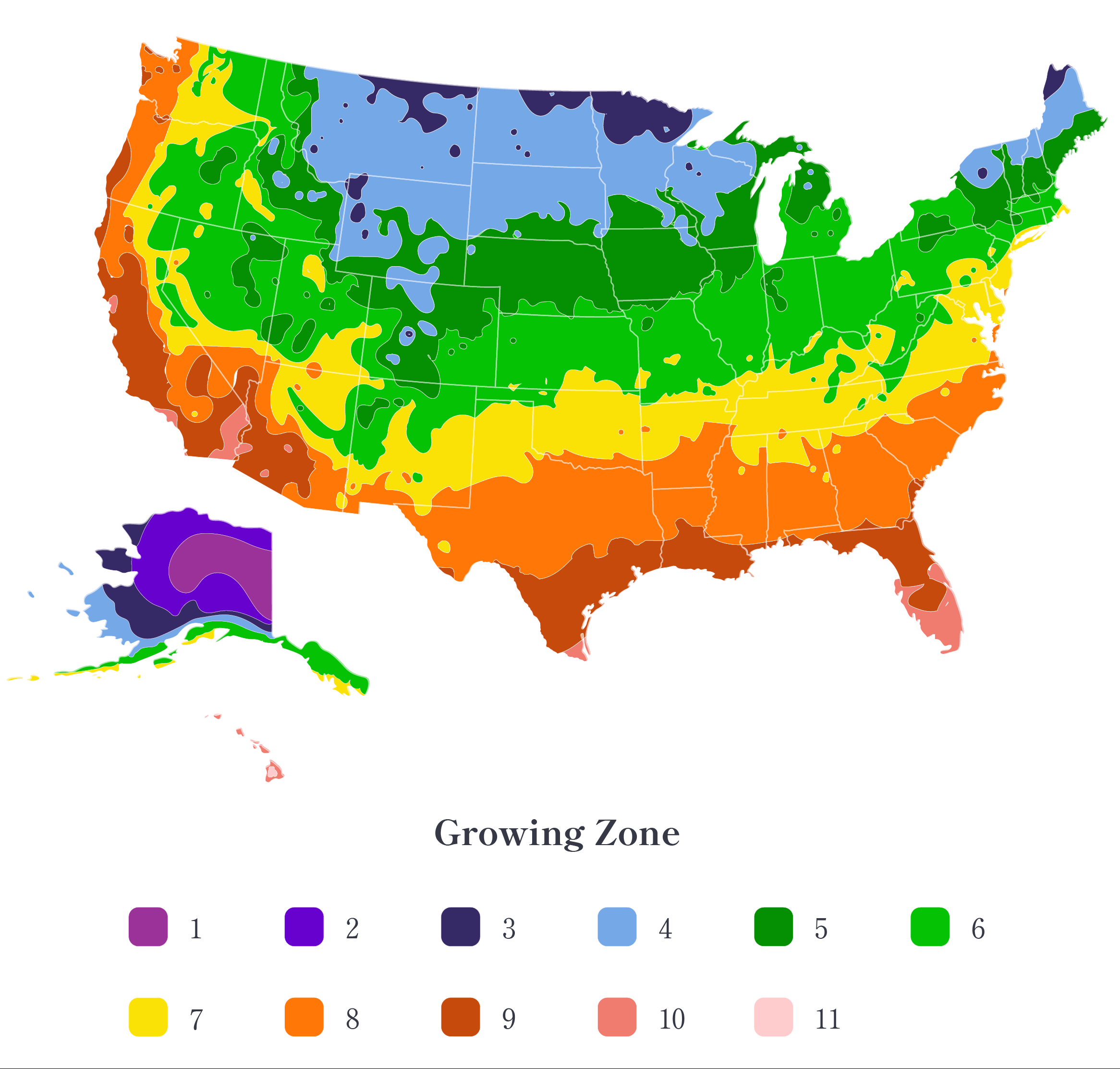 growing zone map