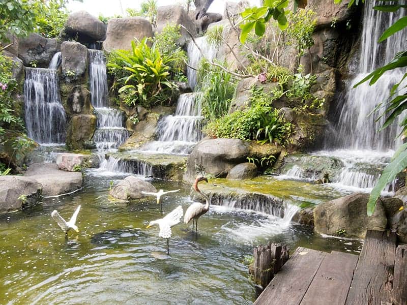 Ponds and waterfalls