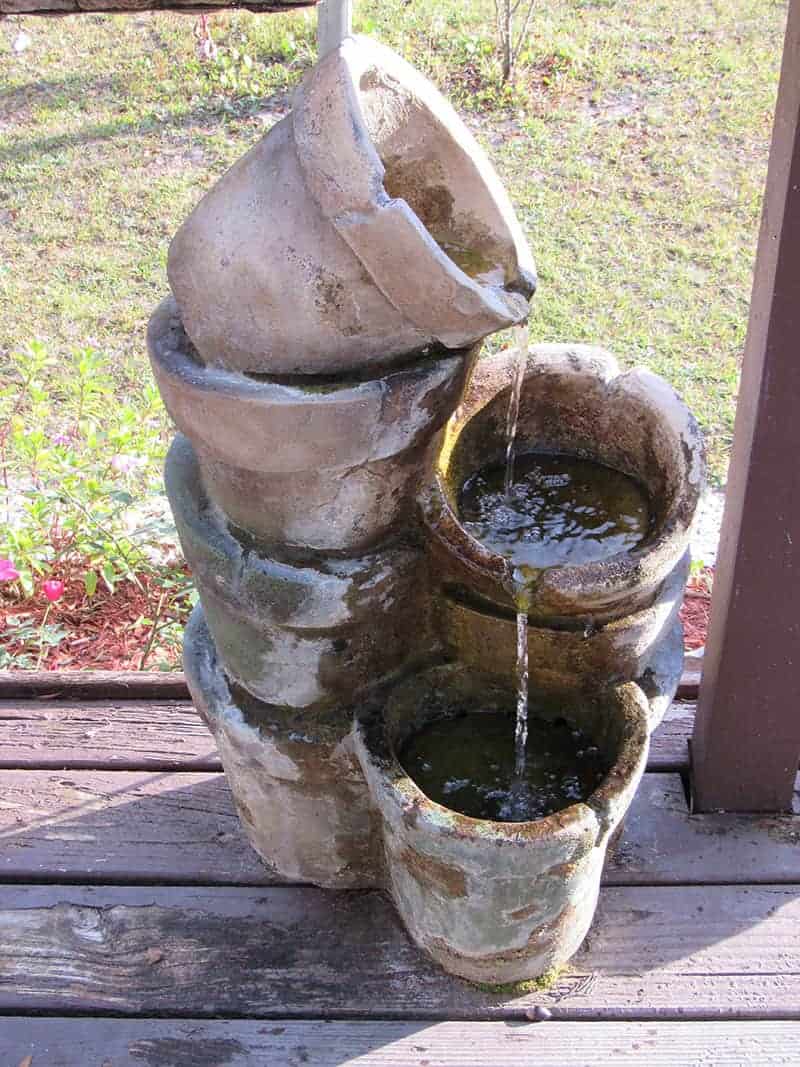 Waterfalls hiding in pots