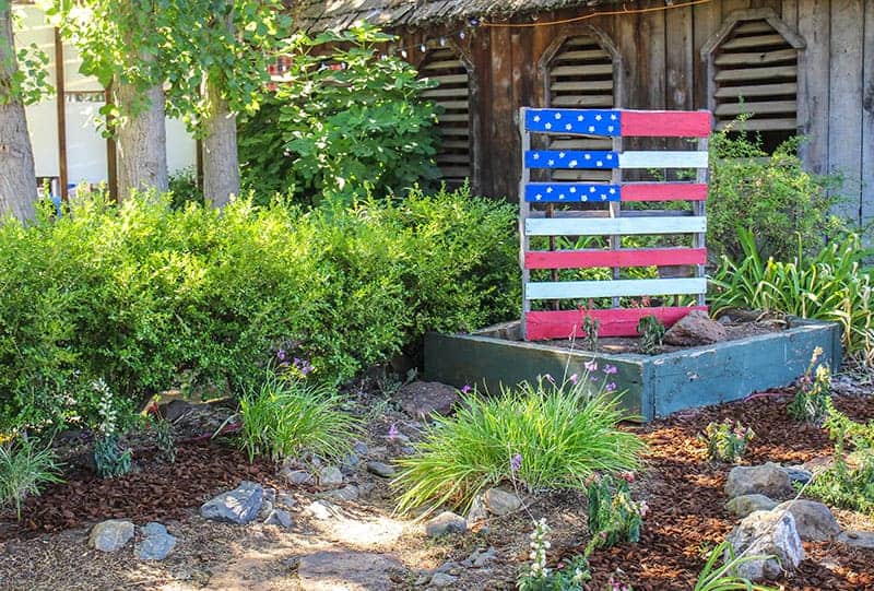 Red White and Blue Sandbox for Kids