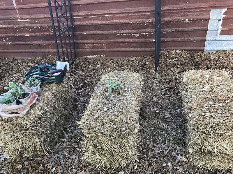 Positioning straw bale beds